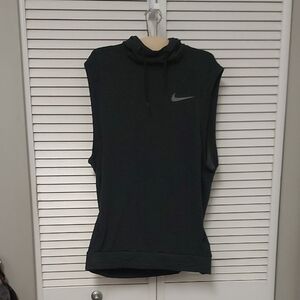 Nike Grey Sleaveless Hoodie Performance Top